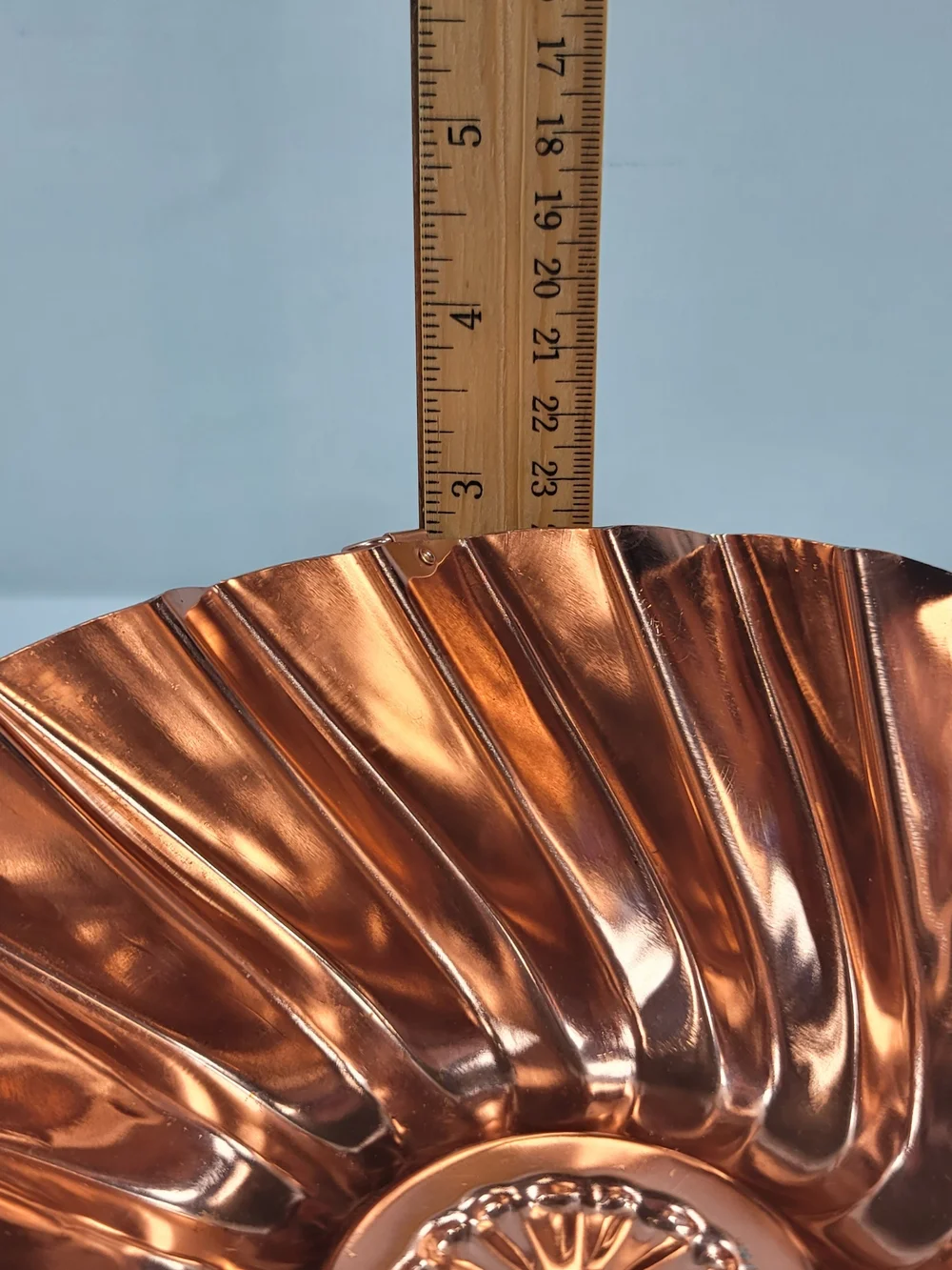 Vintage Copper Pinwheel Swirl Jello Mold Pan